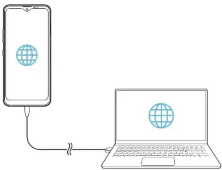 LG LMX540EMW - Tethering przez USB - 2