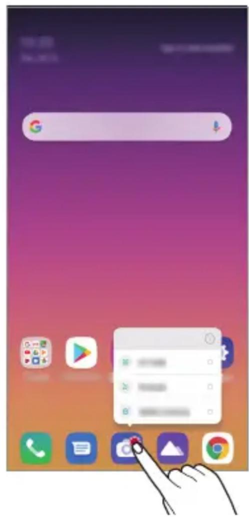LG LMX540EMW - Comenzi rapide pentru aplicații - 1