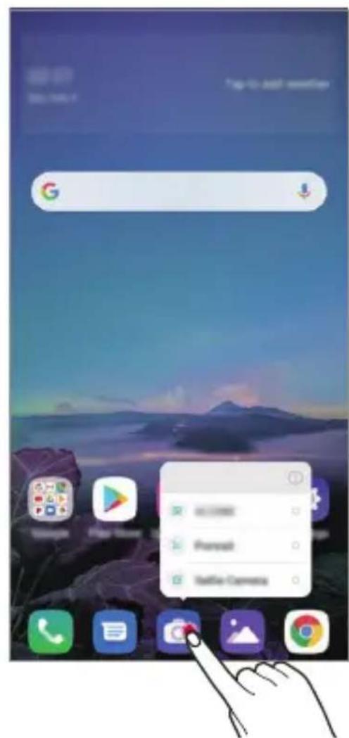 LG LMX430EMW - Raccourcis des applications - 1