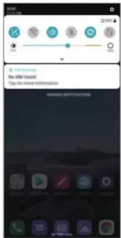 LG LMX430EMW - Panneau de notifications - 1