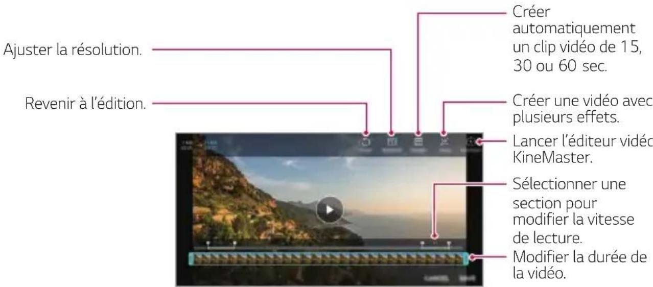 LG LMX430EMW - Modification des vidéos - 1