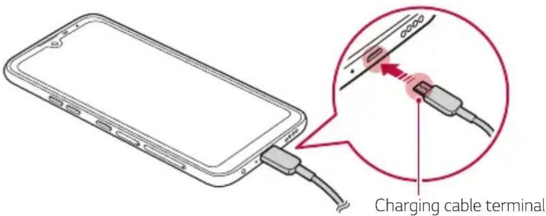 LG LMX430EMW - Charging the battery - 1