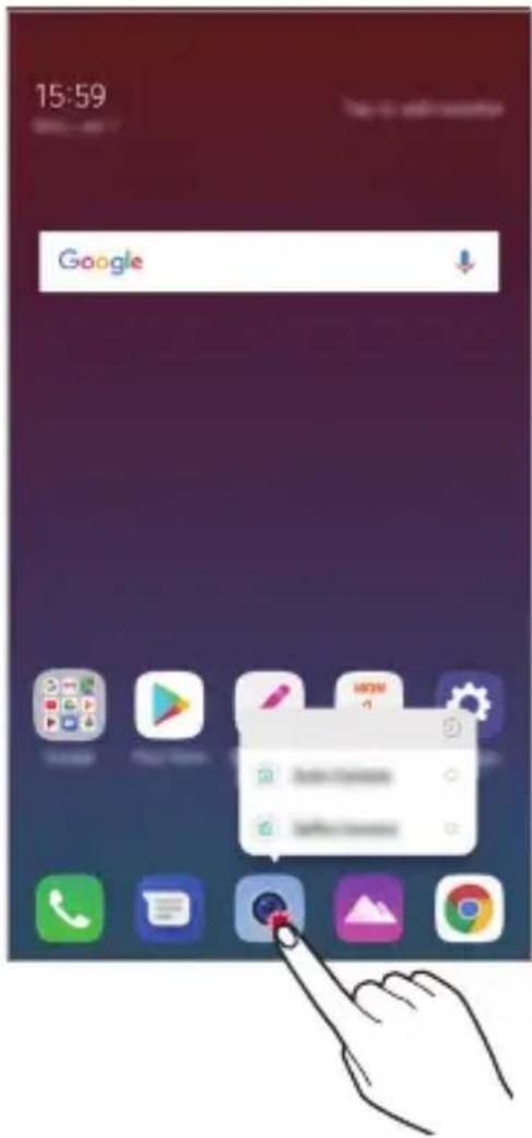 LG LMQ610EM - Raccourcis des applications - 1