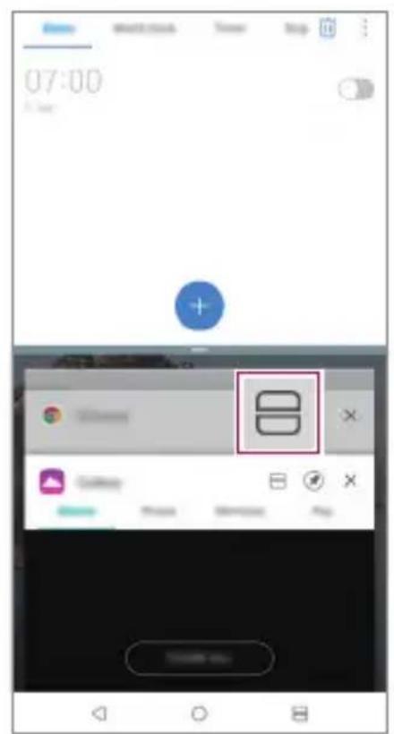 LG LMQ610EM - Toccare nella parte superiore dell'app desiderata per usare la funzione Multi Window. - 2