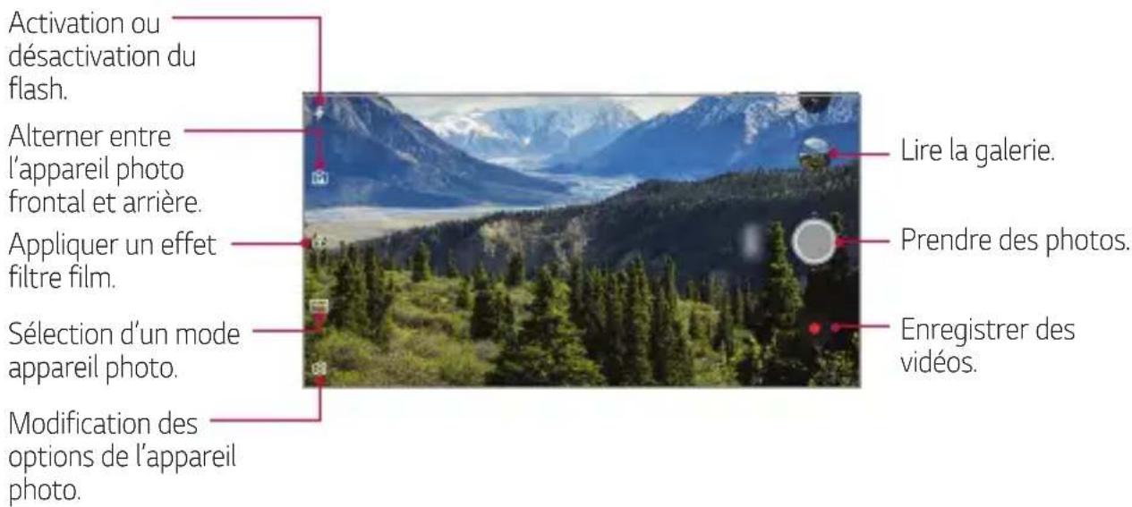 LG LMQ610EM - Changement du mode appareil photo - 2