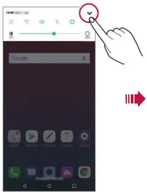LG LMQ610EM - Panneau de notifications - 1