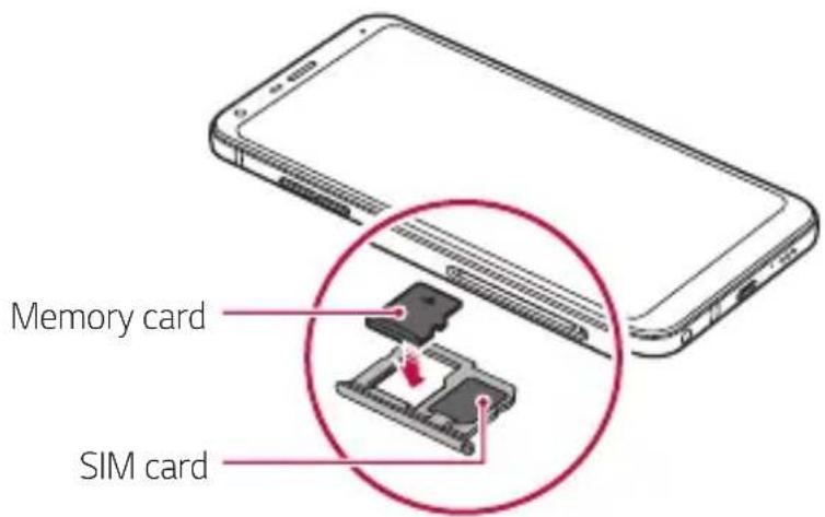 LG LMQ610EM - Inserting the memory card - 1