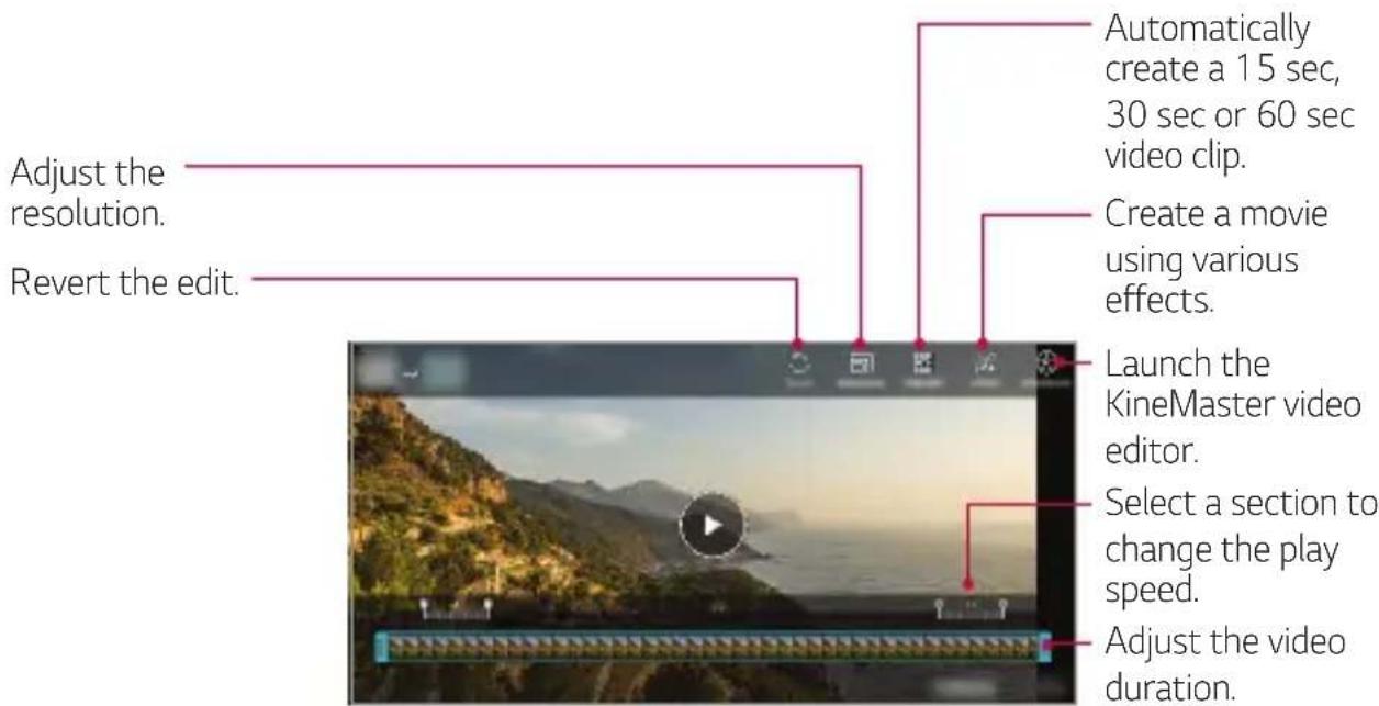 LG LMQ610EM - Editing videos - 1