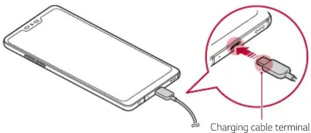 LG LMQ850EMW - Charging the battery - 1