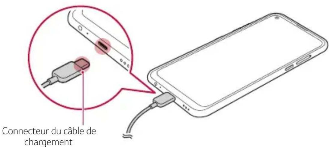 LG LMK510EMW - Chargement de la batterie - 1