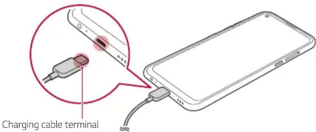 LG LMK510EMW - Charging the battery - 1
