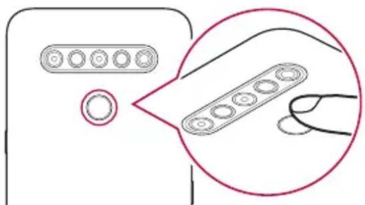 LG LMK510EMW - Localice el sensor de huellas digitales en la parte trasera del dispositivo y coloque el dedo suavemente sobre él para registrar la huella digital. - 2
