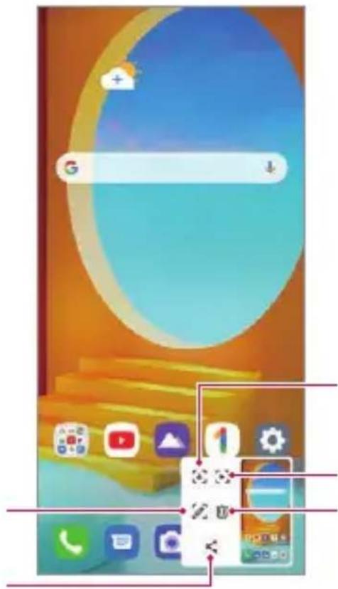LG LMG910EMW - Bijkomende functies na het vastleggen van een screenshot - 1