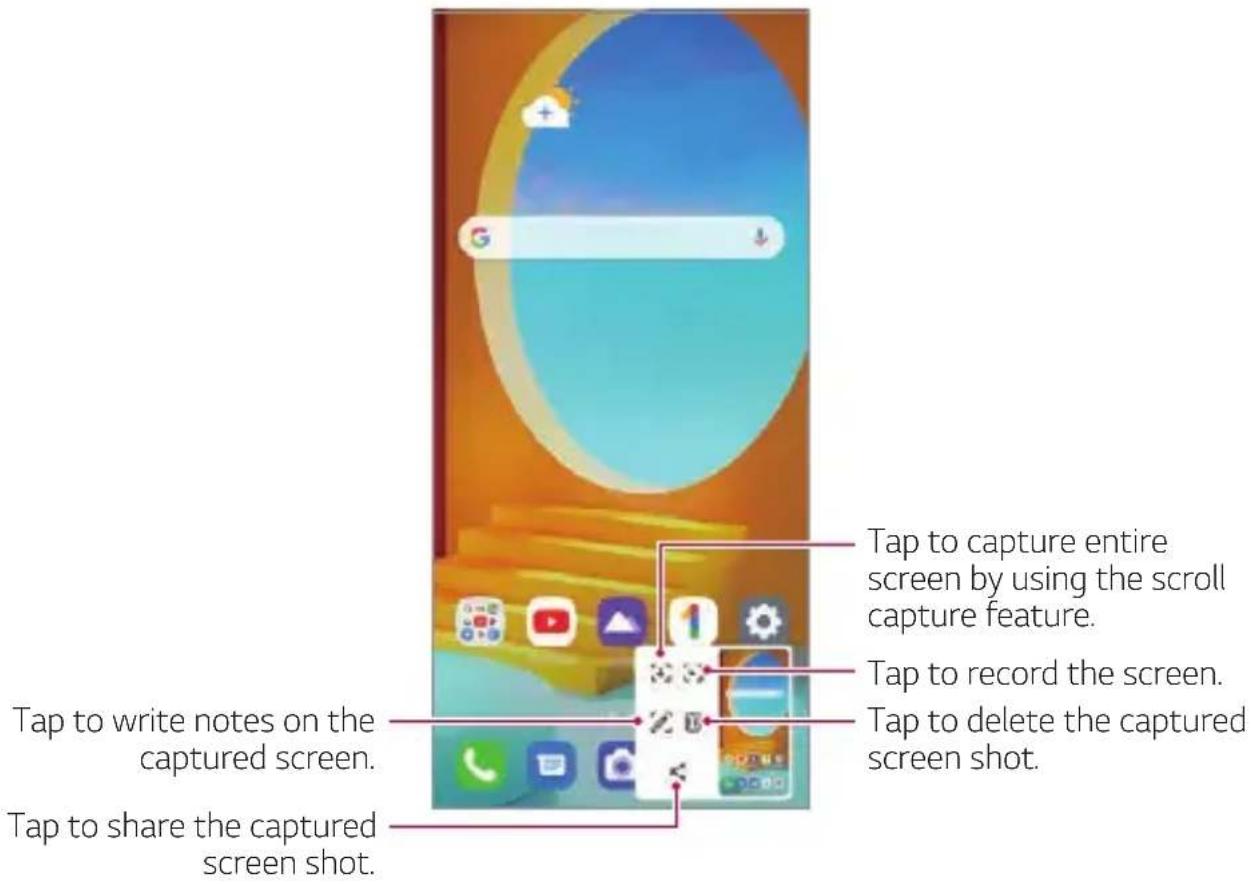 LG LMG910EMW - Additional features after capturing a screenshot - 1