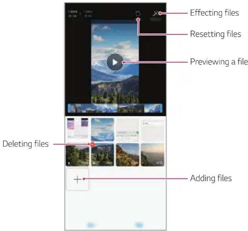 LG LMG910EMW - Creating a movie - 1