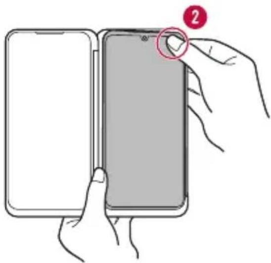 LG LMG910EMW - Extraire le téléphone du Dual Screen - 3