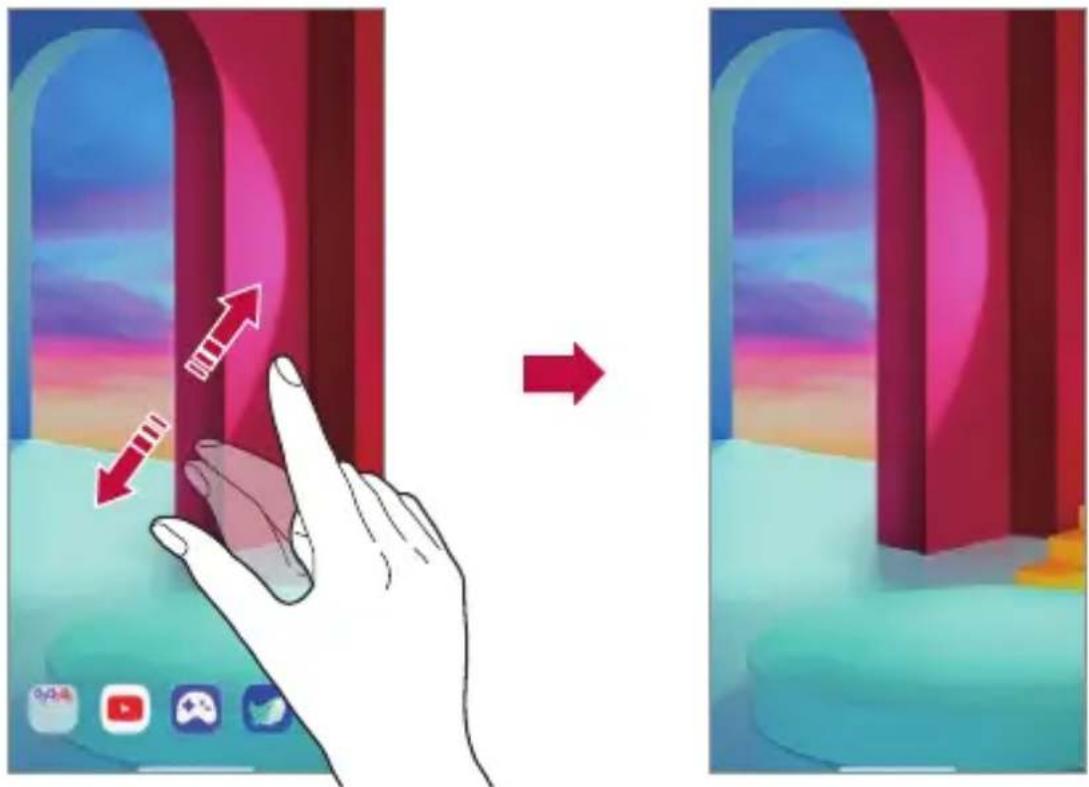 LG LMG910EMW - Visualizzazione dello sfondo del Dual Screen - 1