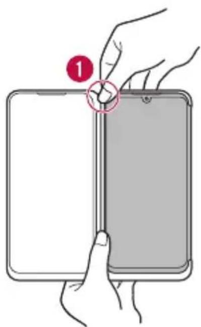 LG LMG910EMW - Extraire le téléphone du Dual Screen - 2