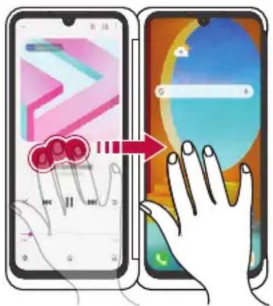 LG LMG910EMW - Moving between App Screens on Dual Screen - 1