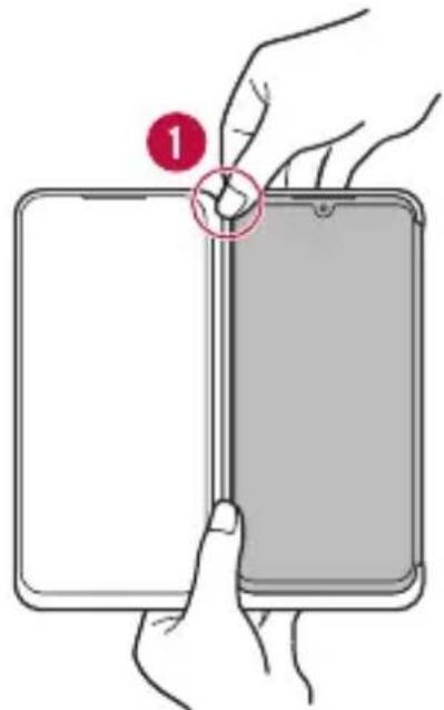 LG LMG910EMW - Das Telefon vom Dual Bildschirm lösen - 2