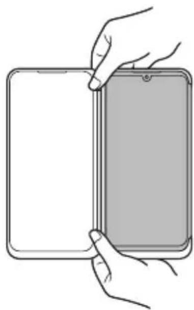 LG LMG910EMW - Das Telefon vom Dual Bildschirm lösen - 1