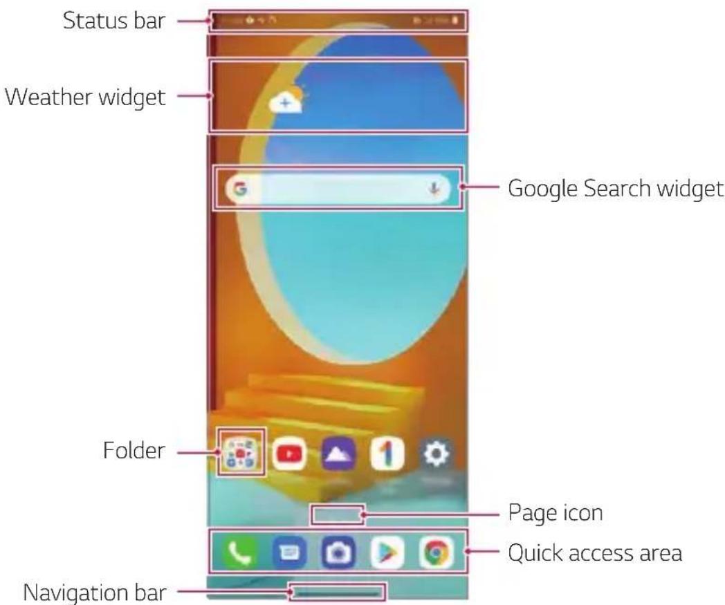 LG LMG910EMW - Home screen layout - 1