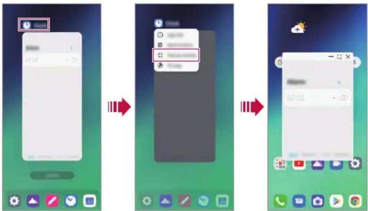 LG LMG910EMW - The app appears in the form of a pop-up window on the screen. - 1