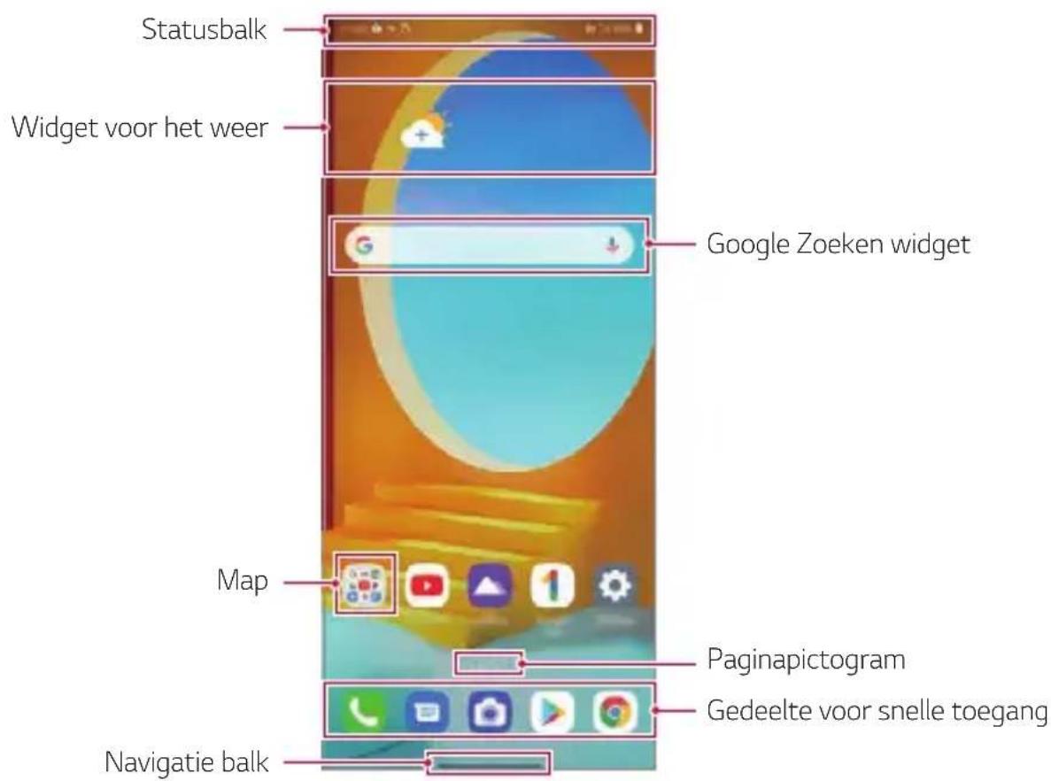 LG LMG910EMW - Lay-out van homescreen - 1