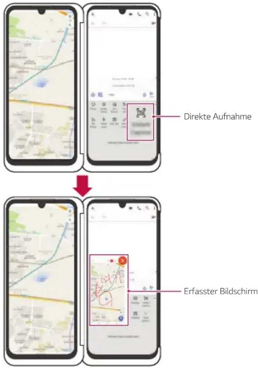 LG LMG910EMW - Funktion Direkte Aufnahme mit dem Dual Bildschirm benutzen - 1