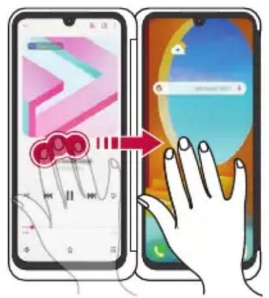 LG LMG900EM - Se déplacer entre les écrons d'application sur le Dual Screen - 1