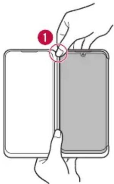 LG LMG900EM - Extraire le téléphone du Dual Screen - 2
