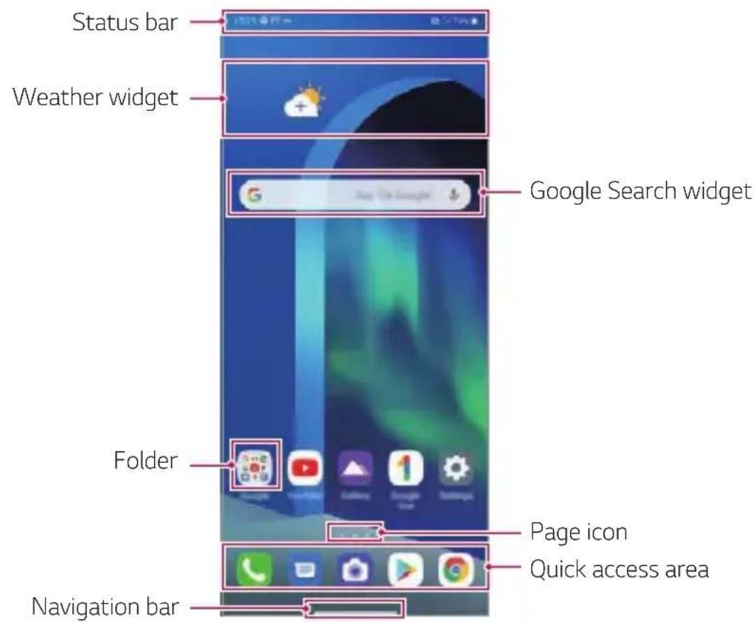 LG LMG900EM - Home screen layout - 1