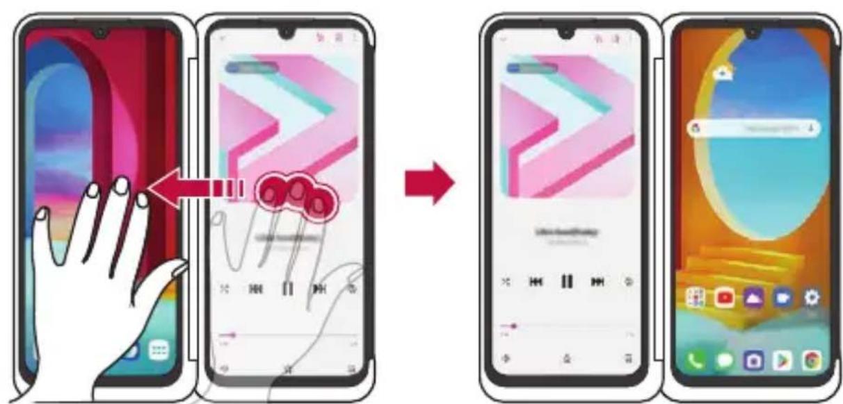 LG LMG900EM - Pohyb medzi obrazovkami aplikácína Dual Screene - 2