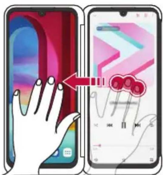 LG LMG900EM - Se déplacer entre les écrons d'application sur le Dual Screen - 4