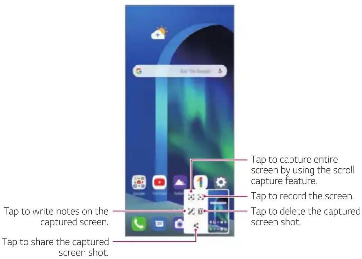 LG LMG900EM - Additional features after capturing a screenshot - 1
