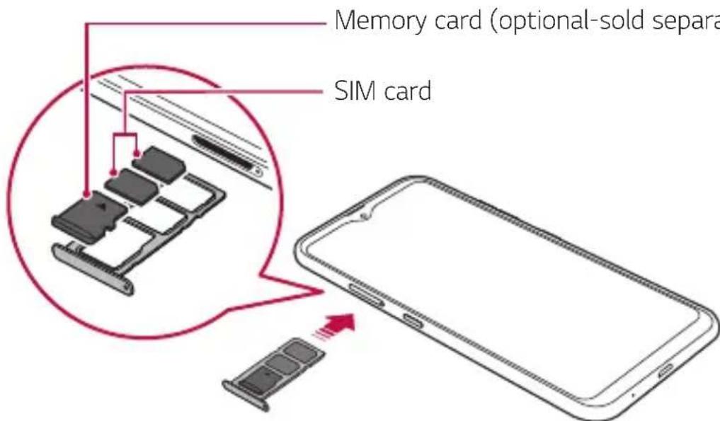 LG LMK200EMW - Installing the SIM card and memory card - 3