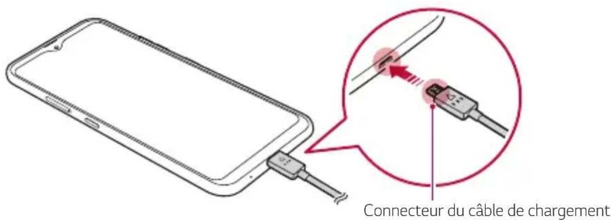 LG LMK200EMW - Chargement de la batterie - 1