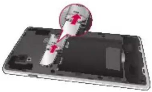 LG P760 - Namestitev kartice USIM in baterije - 2