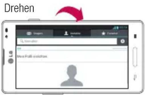 LG P760 - Die Anzeige drehen –Bei vielen - 1