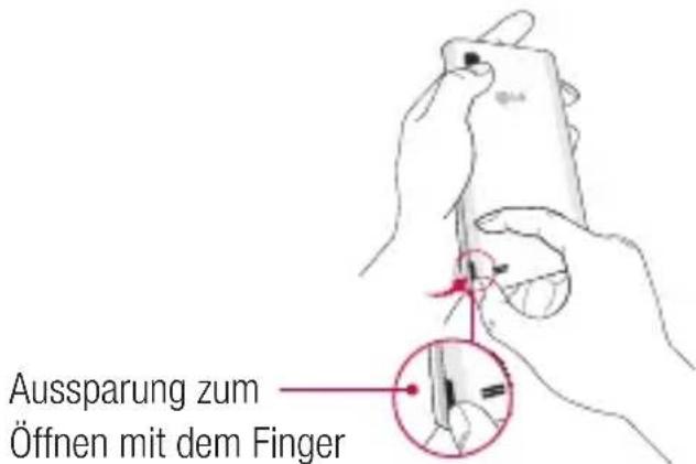 LG P760 - SIM-Karte und Akku einlegen - 1