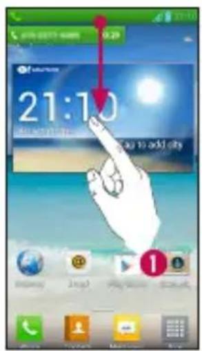 LG P760 - Ending a Call from the Status Bar - 1