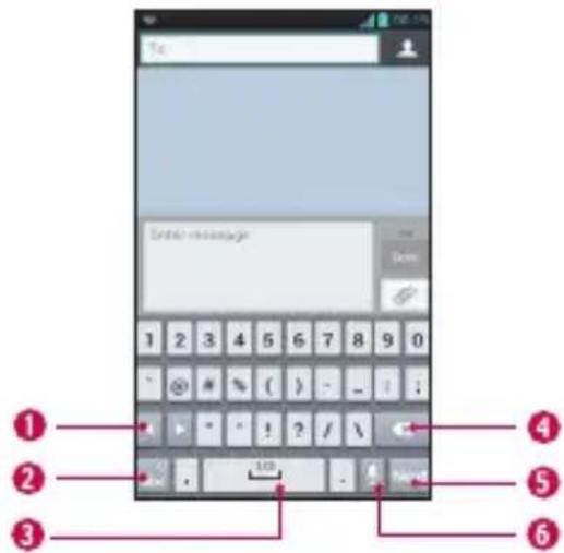 LG P760 - LG keyboard - QWERTY - Numbers and Symbols Entry - 1
