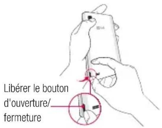 Libérer le bouton d'ouverture/ fermeture