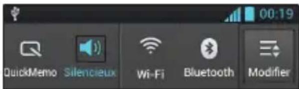 QuickMemo Silencieux Wi-Fi Bluetooth Modifier