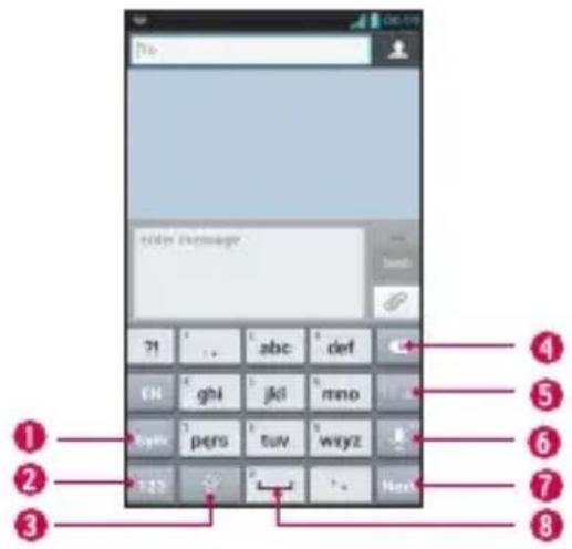LG P760 - LG keyboard – Phone keypad - 1