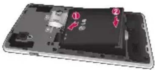 LG P760 - Installation de la carte USIM et de la batterie - 3