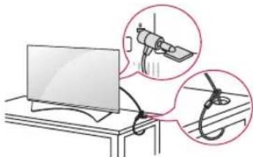 LG 43UF6907 - Utilizar o sistema de segurança Kensington - 1