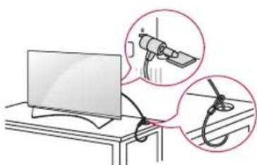 LG 43UF6907 - Χρήση του συστήματος ασφαλείας Kensington - 1