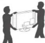 LG 55UF7707 - Lifting and moving the TV - 3