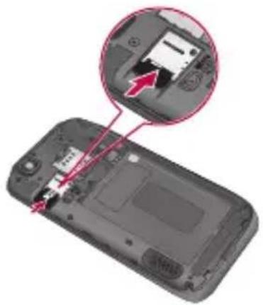 LG E730 - Insérer une carte mémoire : - 1